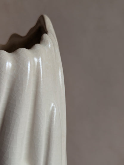 White Sylvac Tall Hyacinth Vase