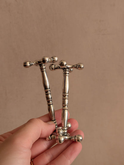 Victorian Silver Plated Knife Rests, Set of Two