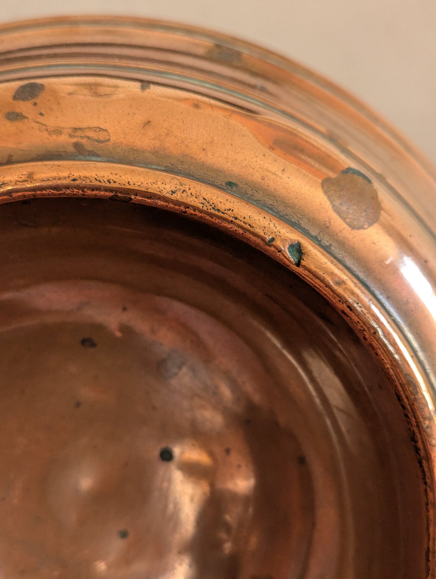 Victorian Arts & Crafts Copper Dog Feeding Bowl