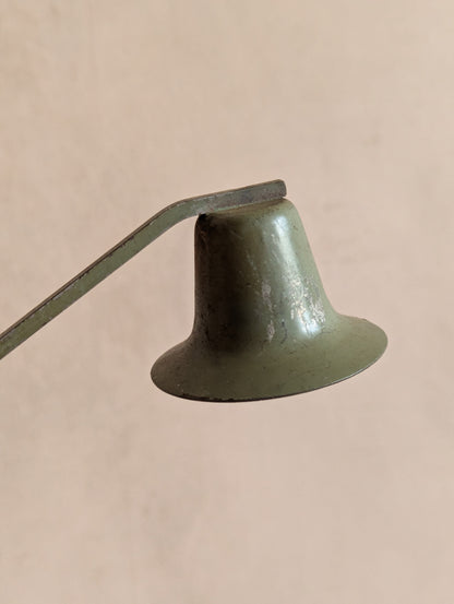 Rustic Green Extra Long Metal Farmhouse Candle Snuffer