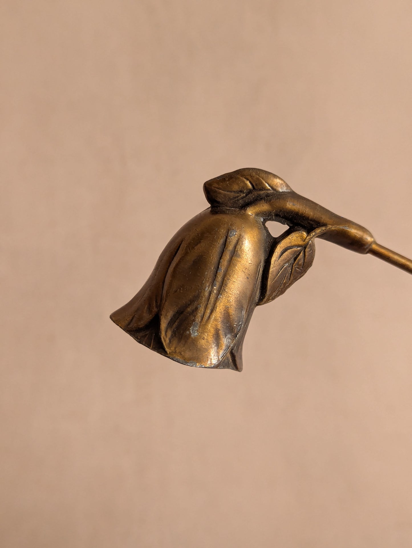 Weighted Bronze Short Flower Candle Snuffer