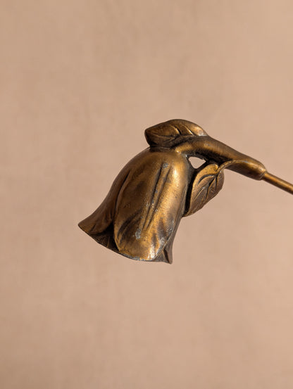 Weighted Bronze Short Flower Candle Snuffer
