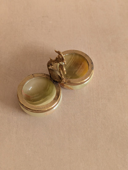 Miniature Onyx Swan Condiment Dish