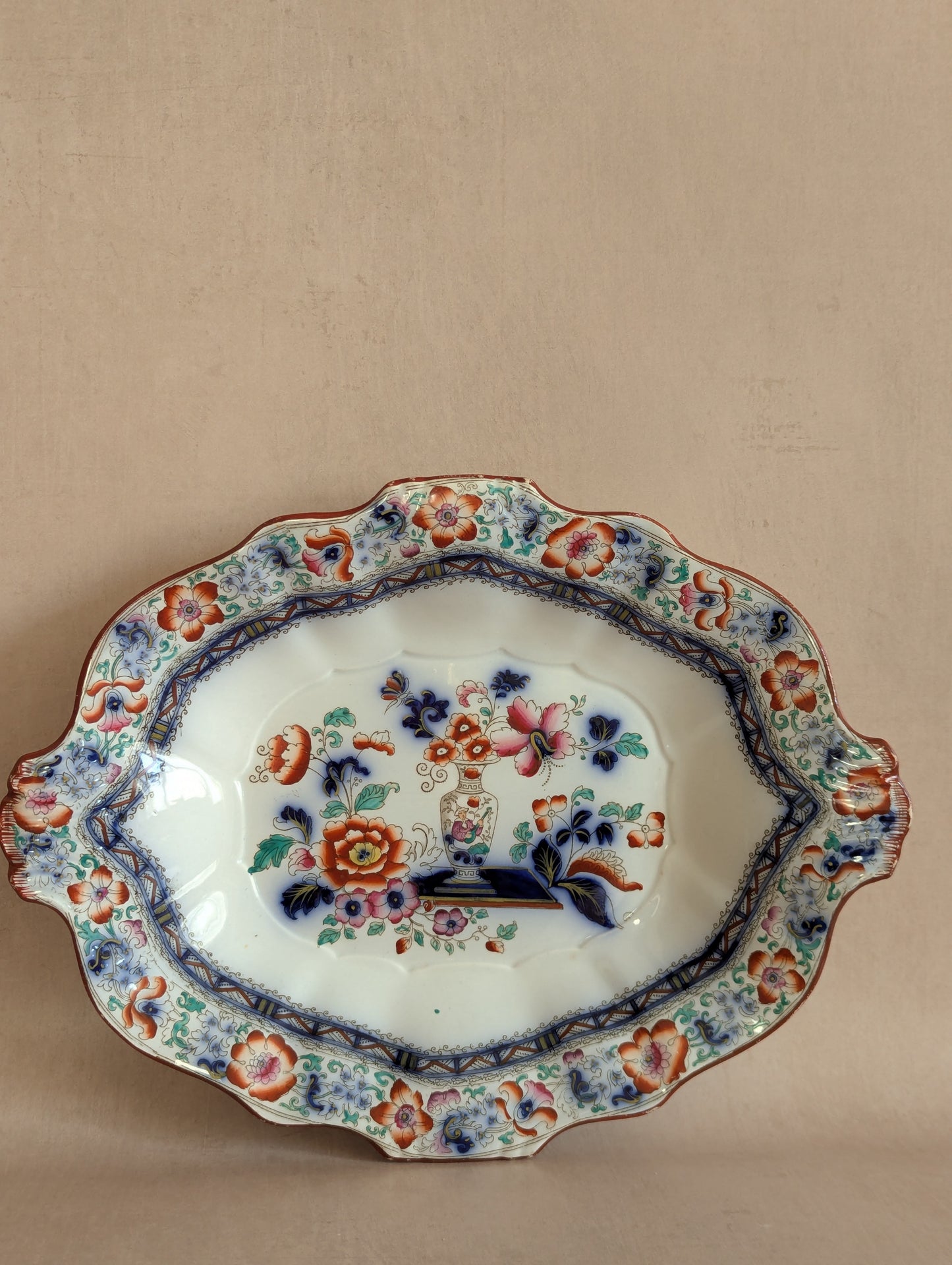Wedgwood Pearlware Oval Scalloped Decorative Plates, Set of Two