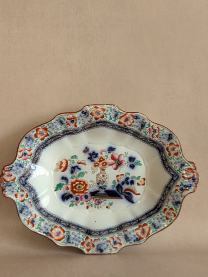 Wedgwood Pearlware Oval Scalloped Decorative Plates, Set of Two
