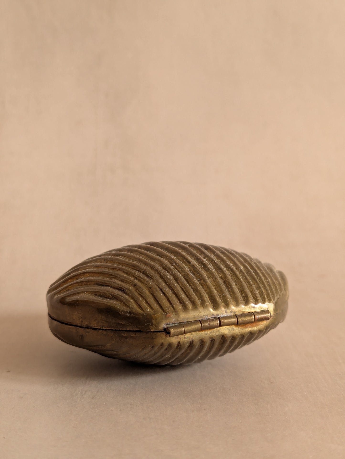 Brass Clamshell Kiss Lock Minaudiere Purse