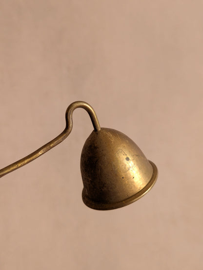 Spiral Brass Bell-Shaped Candle Snuffer