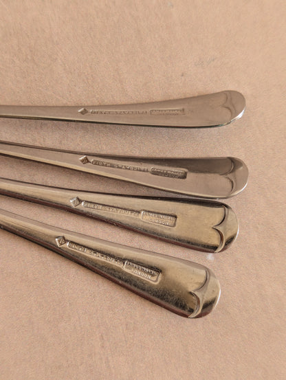 Firth Staybrite Pre-War Stainless Steel Spoons, Set of Four