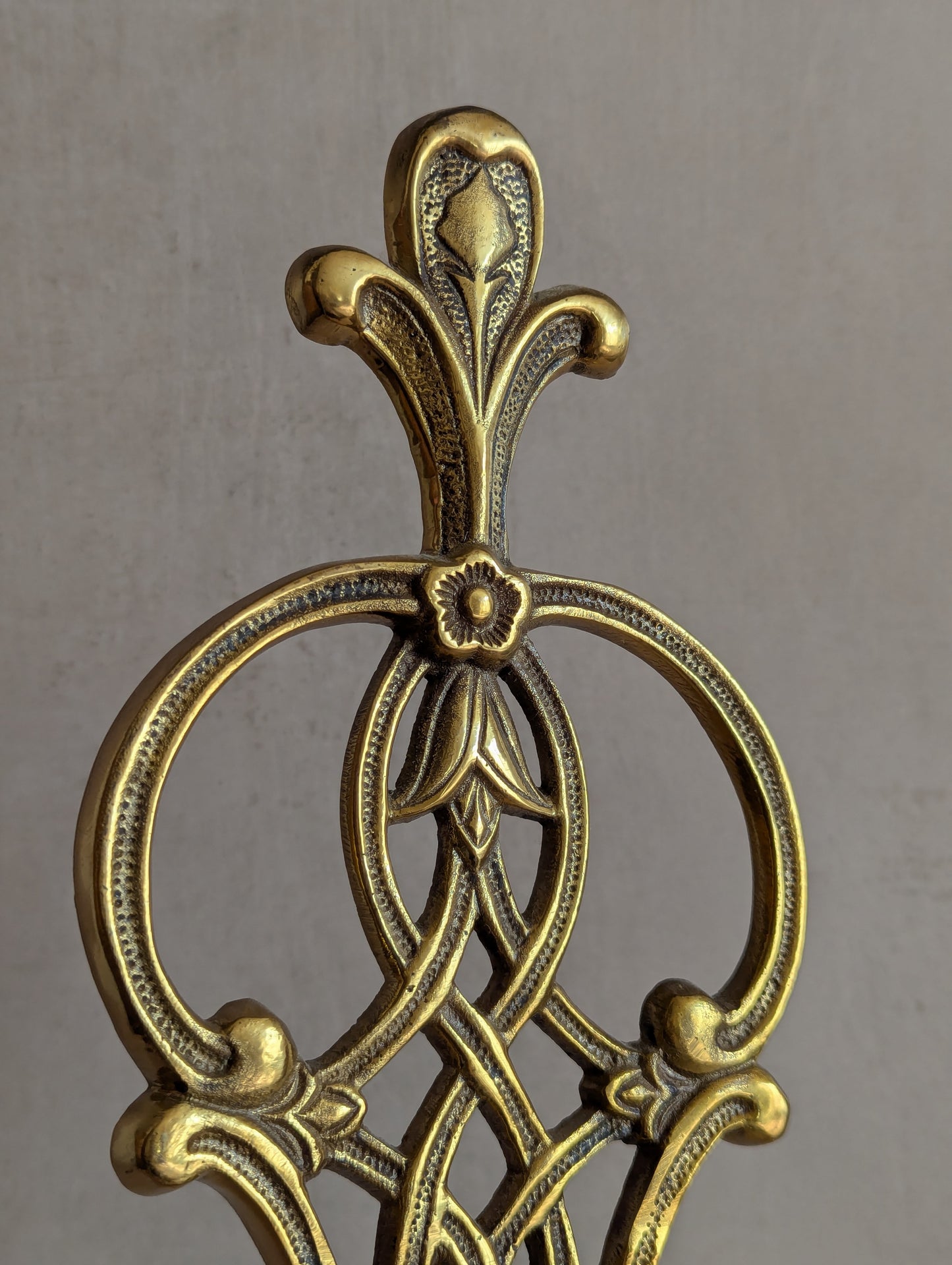 Single Solid Brass Ornate Candle Sconce