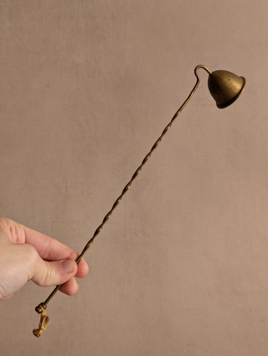 Spiral Brass Bell-Shaped Candle Snuffer