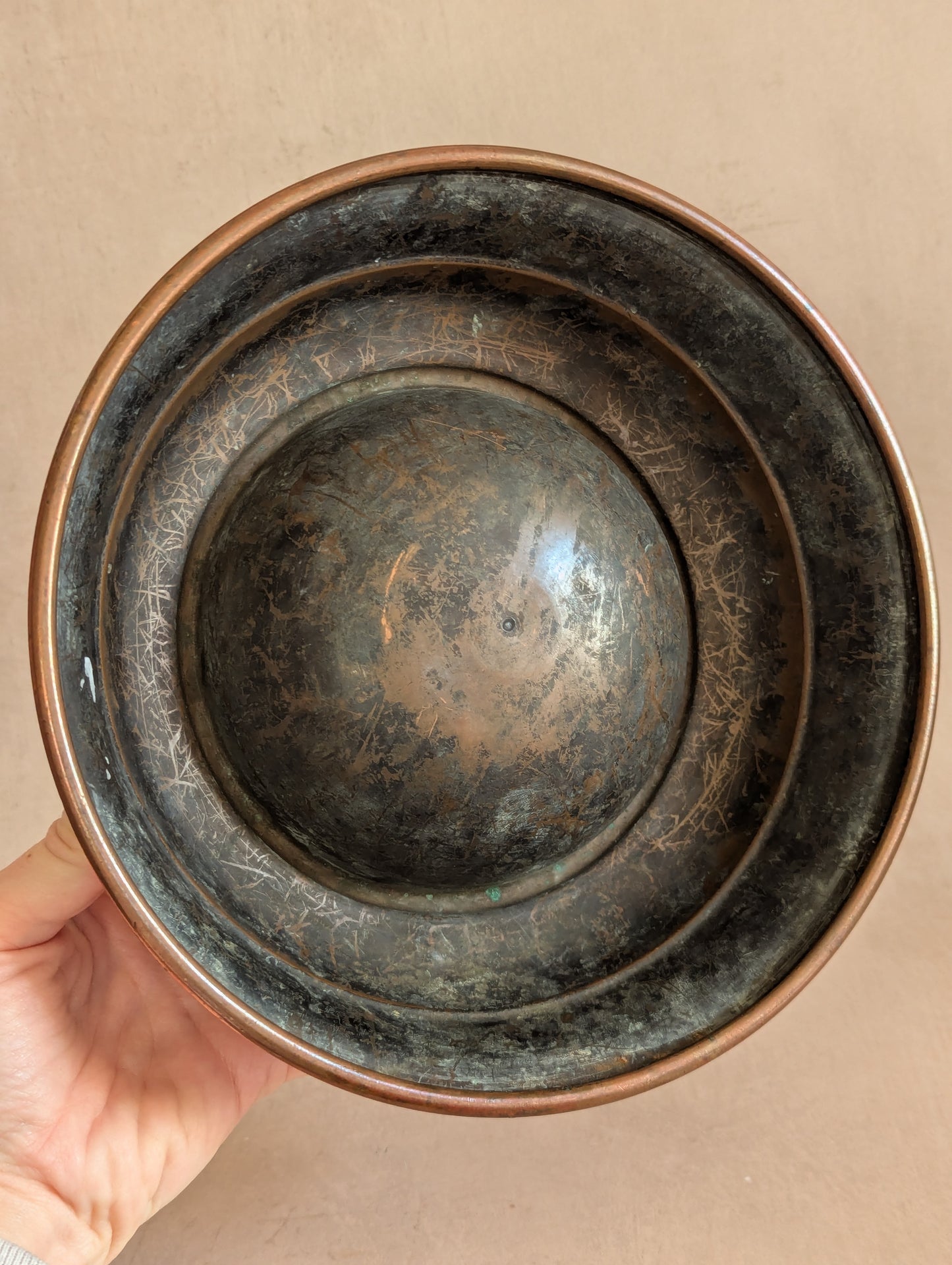 Victorian Arts & Crafts Copper Dog Feeding Bowl