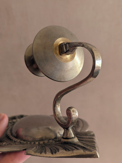 Silver Plated Brass Wall Sconce Candle Holders, Set of Two