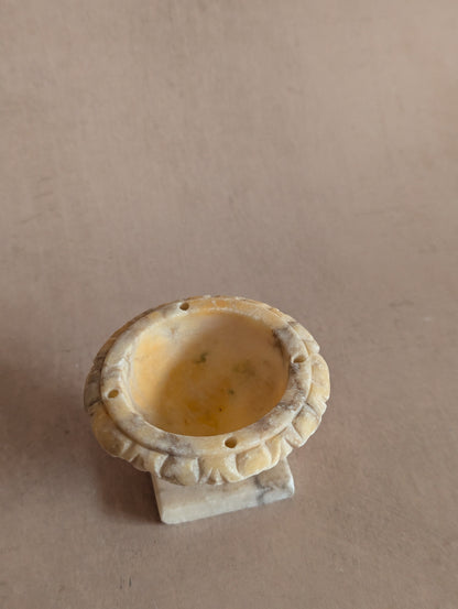 Miniature Italian 19th Century Alabaster Tazza Urn