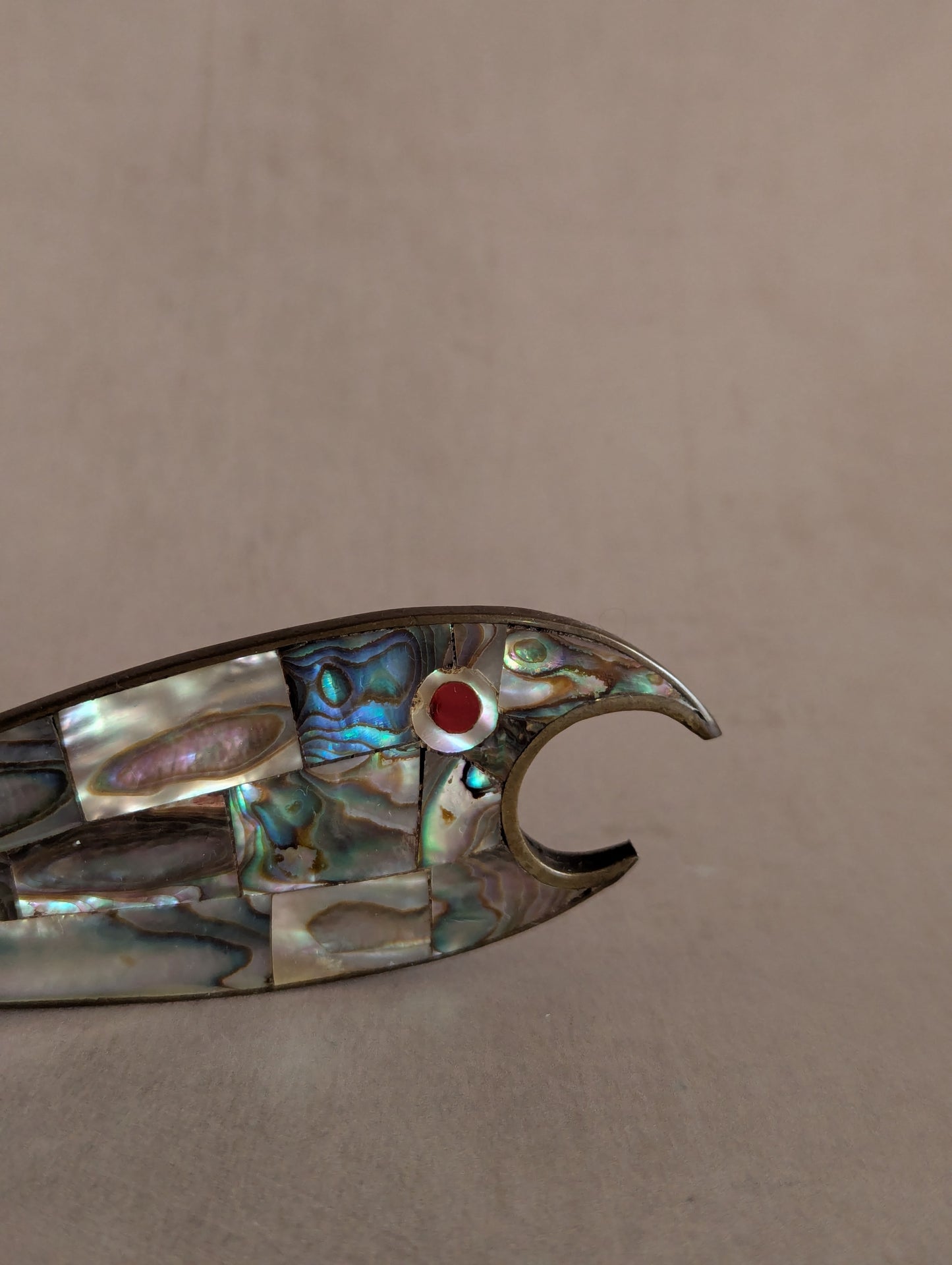 Mexican Brass Abalone Fish-Shaped Bottle Opener