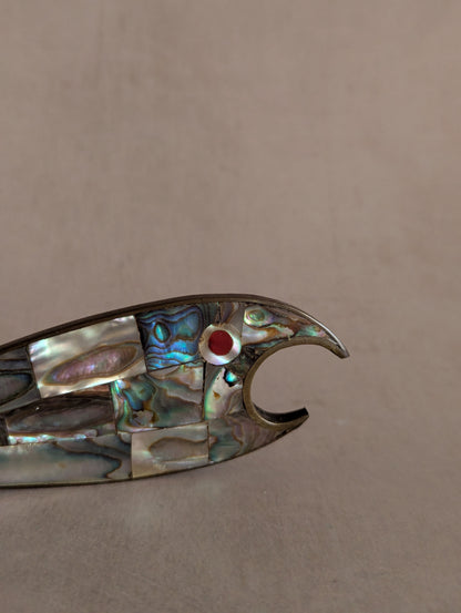 Mexican Brass Abalone Fish-Shaped Bottle Opener
