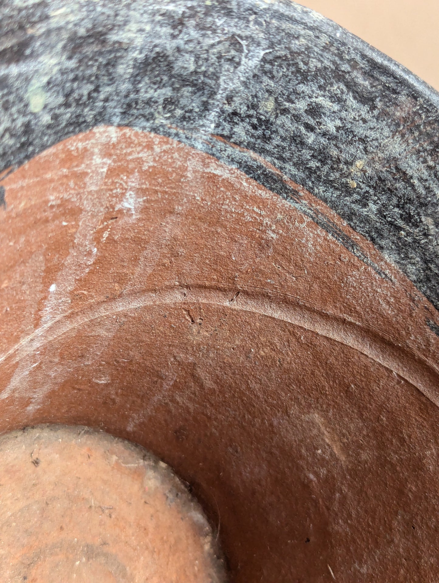 Blackened Terracotta Rustic Handmade Clay Pot