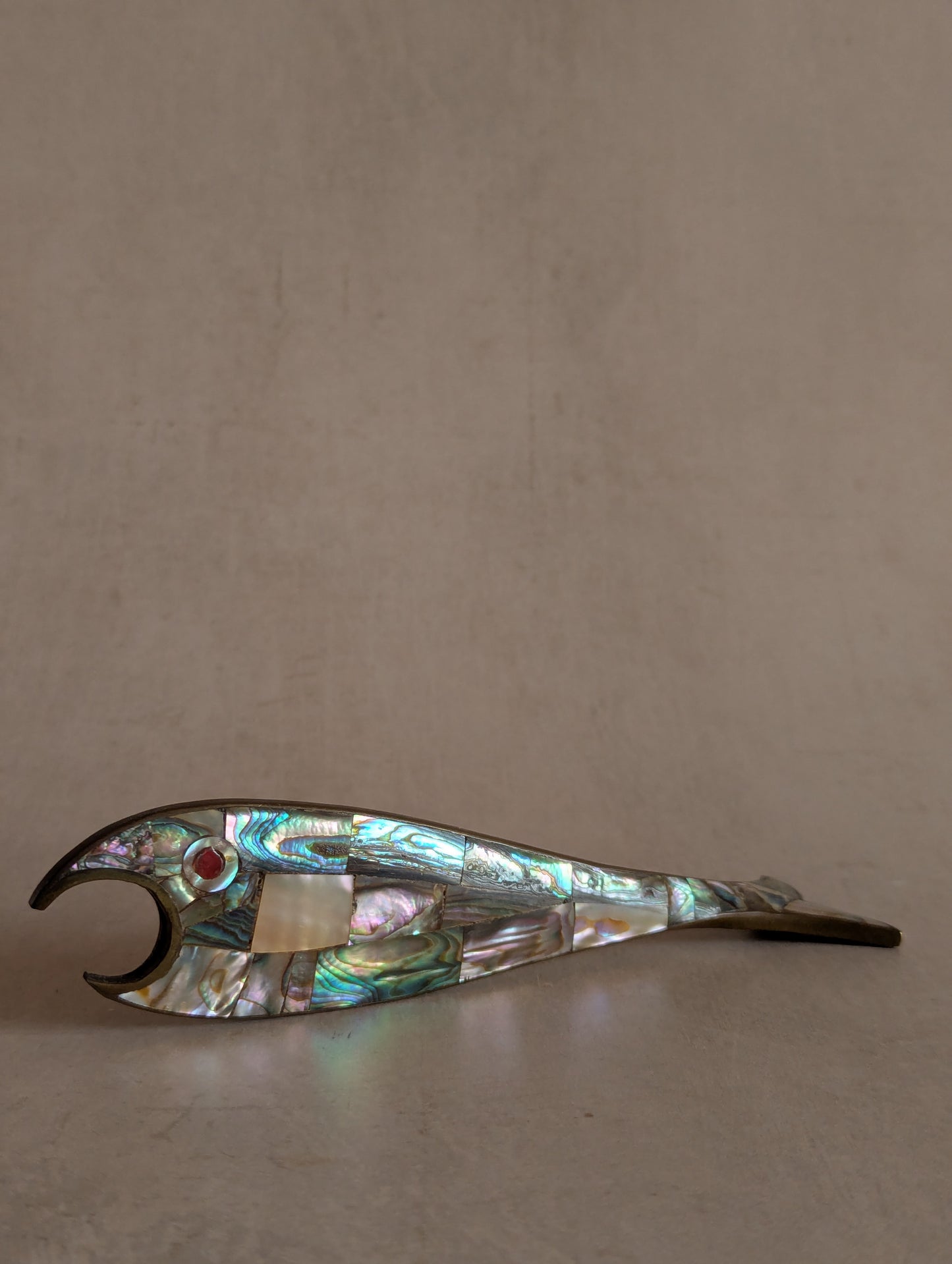 Mexican Brass Abalone Fish-Shaped Bottle Opener