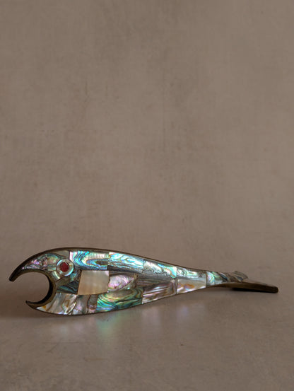 Mexican Brass Abalone Fish-Shaped Bottle Opener