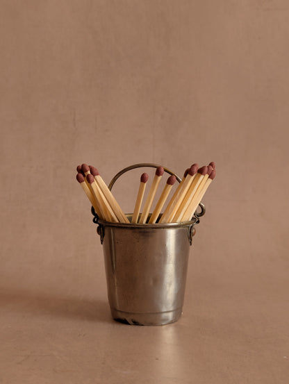 Victorian Silverplated Brass Match Striker Buckets, per Bucket