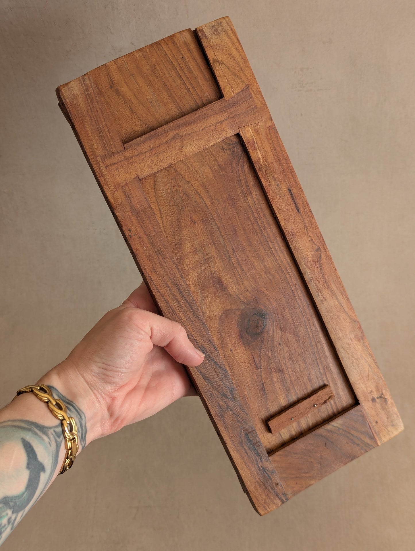 Hand-Carved Floral Indian Folding Book Slide