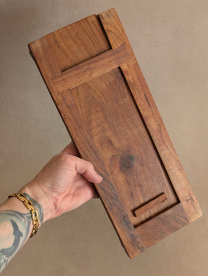 Hand-Carved Floral Indian Folding Book Slide
