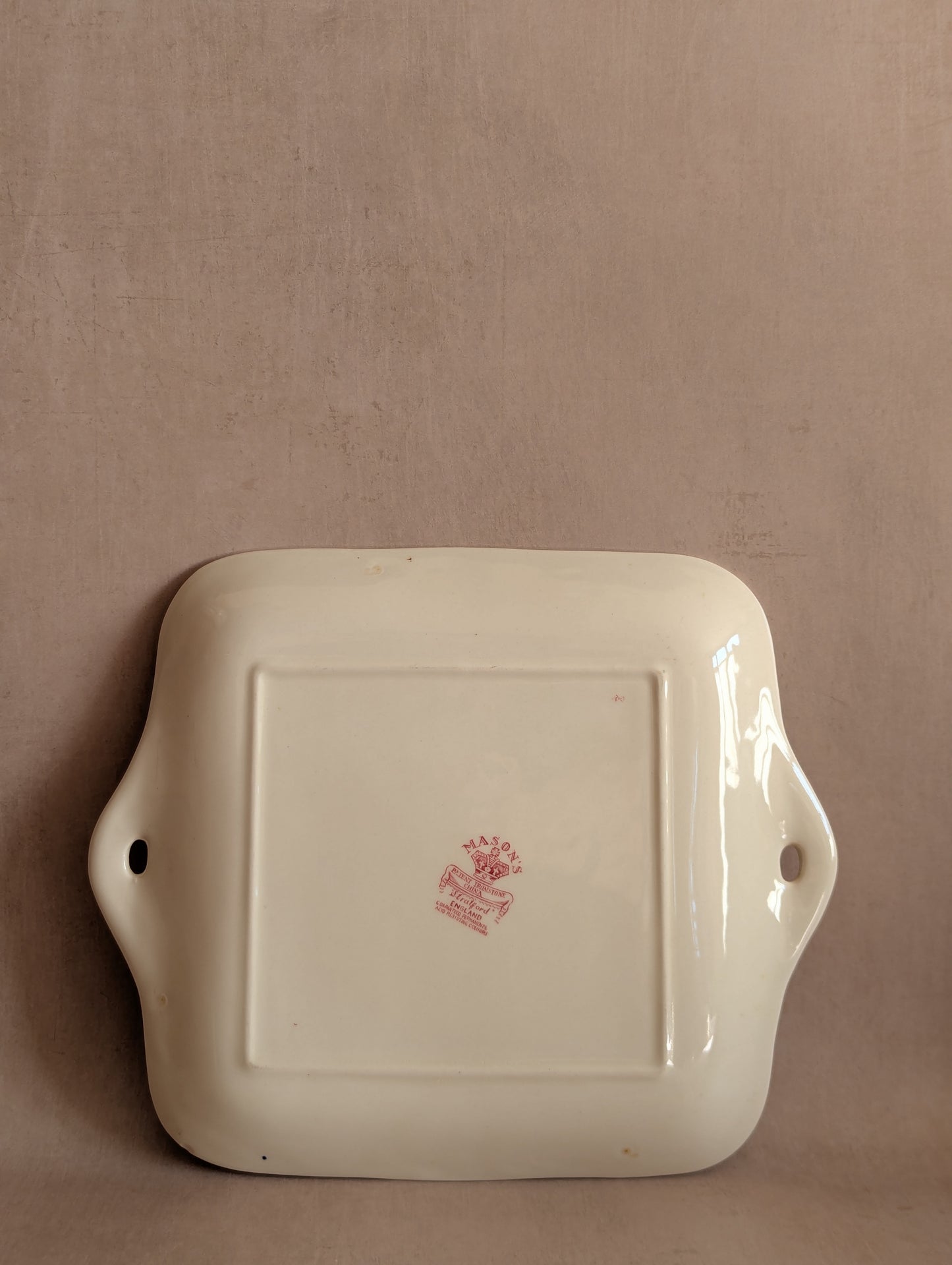 Mason's Ironstone Pink Stratford Square Cake Plate