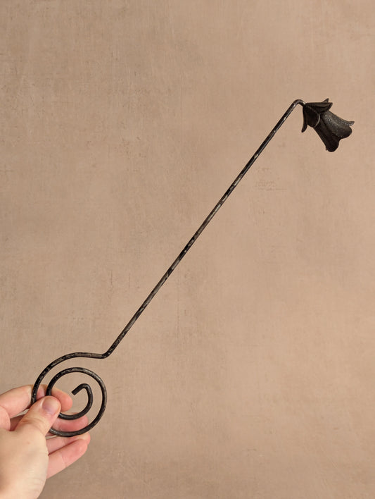 Iron Swirl Whimsical Flower Candle Snuffer
