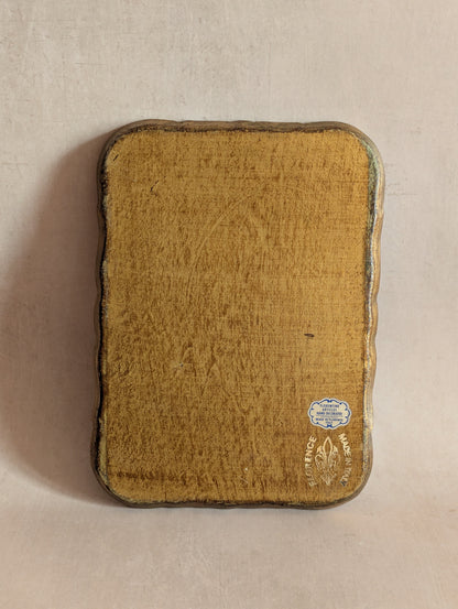 Italian Florentine Hand-Painted Gilt Wood Tray