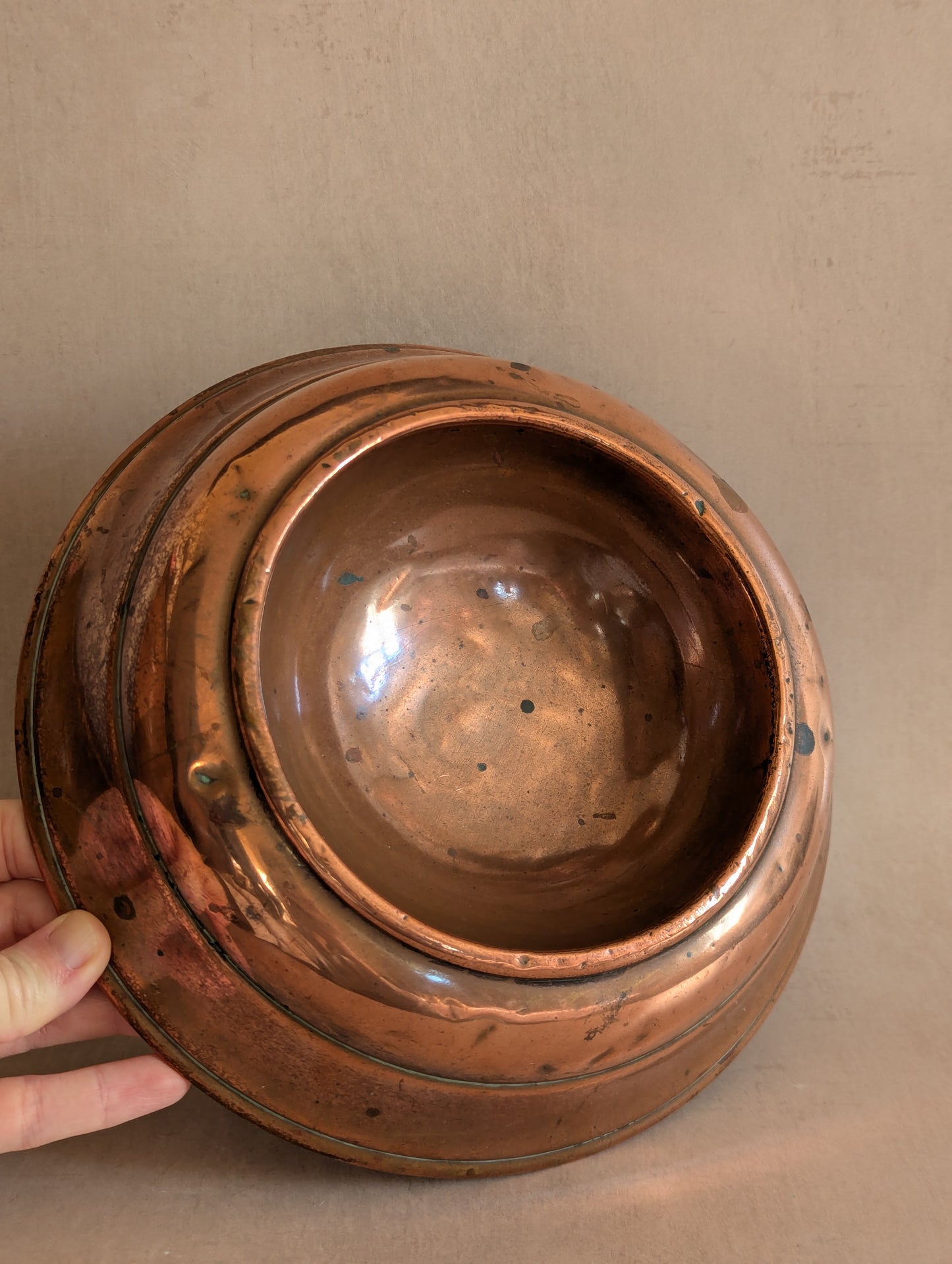 Victorian Arts & Crafts Copper Dog Feeding Bowl