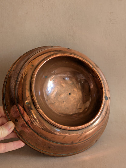 Victorian Arts & Crafts Copper Dog Feeding Bowl