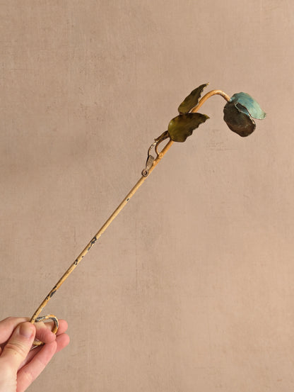 Italian Toleware Blue Tulip Flower Candle Snuffer