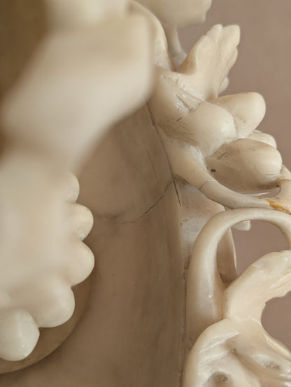 Italian 19th Century Alabaster Tazza Centerpiece