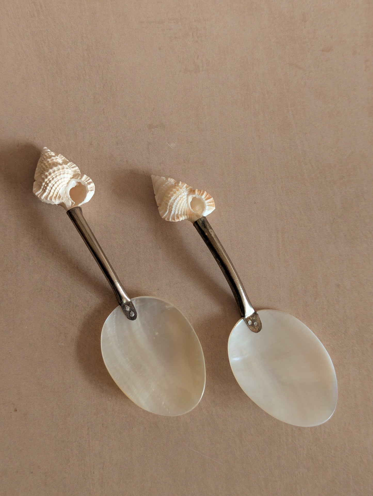 Mother of Pearl Caviar Shell Spoons, Set of Seven